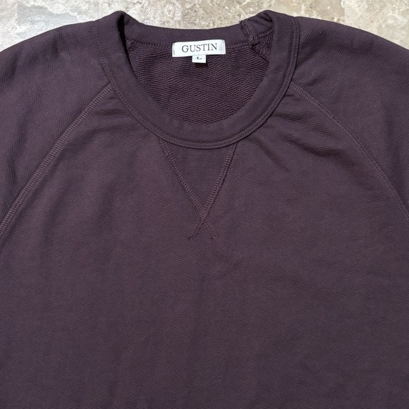Gustin Other - Gustin Sweatshirt Mens Large Red Burgundy Short Sleeve French Terry Single V